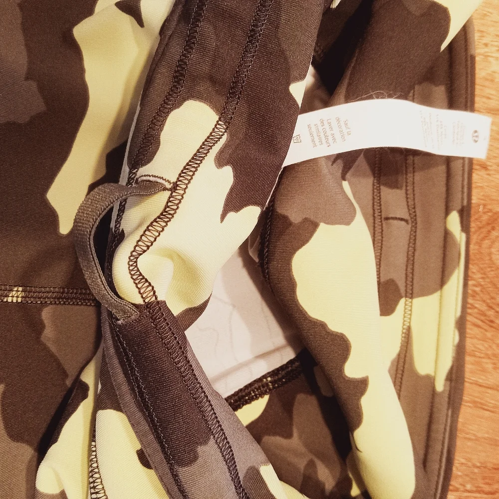 Lululemon Leggings Womens 4 Green Camo Swift Speed High Rise Crop 21